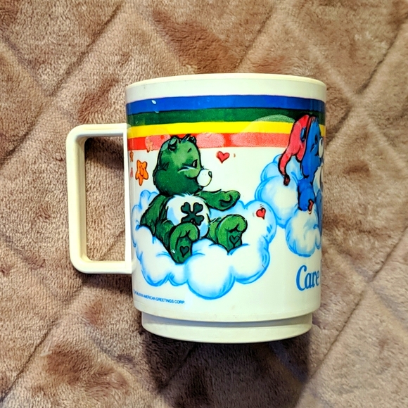 Vintage 80s Care Bears Plastic Mug/Holder by Deka